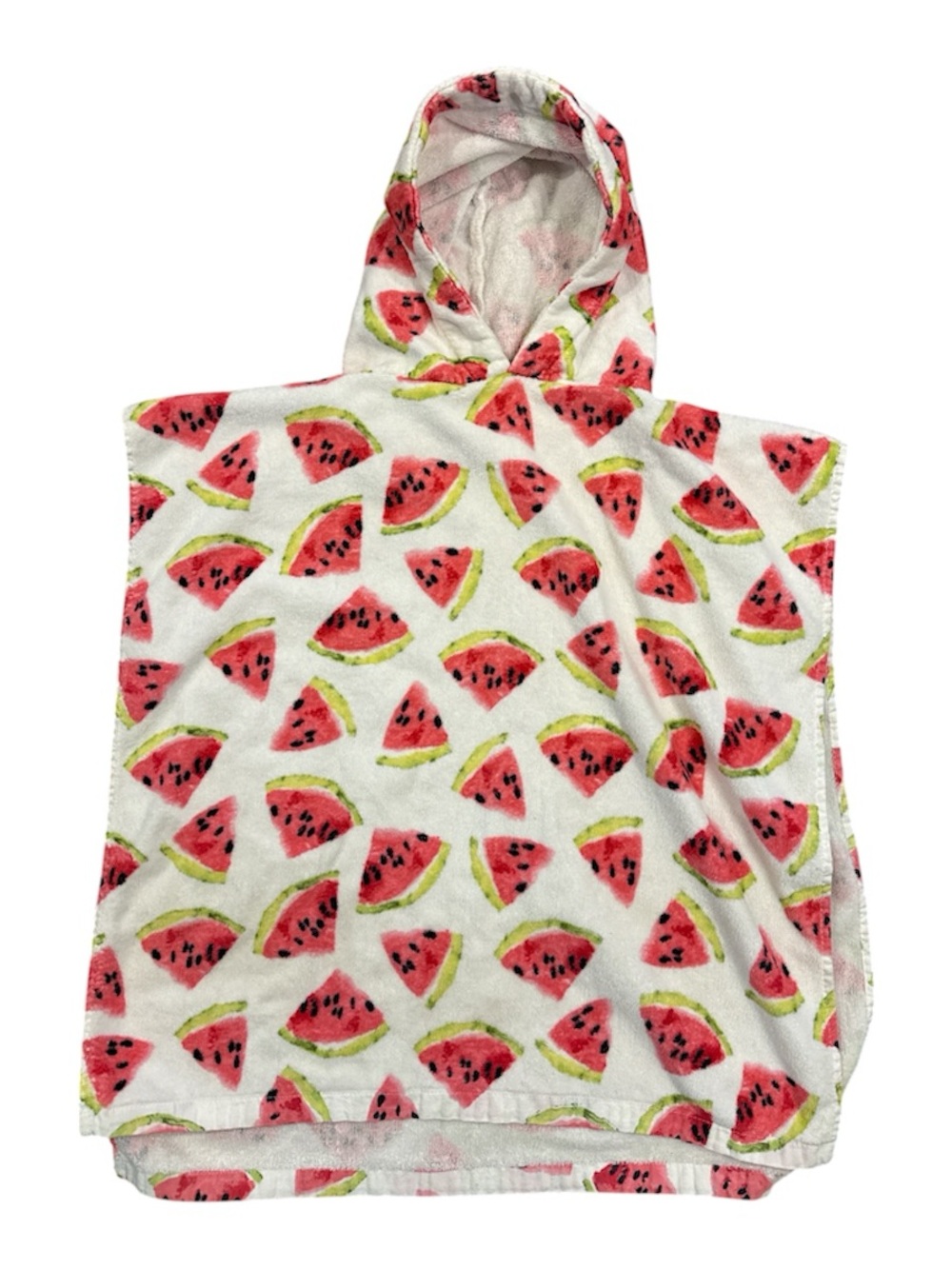Girls Hooded Towel Poncho - Watermelon Print -  - Beach/Pool Coverup